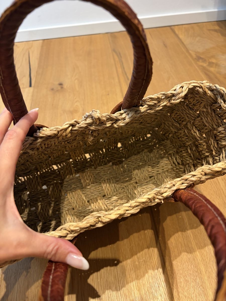Borse da donna: Korb Tasche geflochten Lederhenkel – Usato da Riehen venduto da SalomeTramer 1