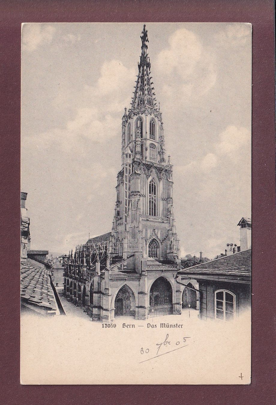 Cartoline postali: BERN - Münster - 1905 – Usato da Pully venduto da nicecards