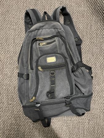 Rucksack Or&Mi grau schwarz