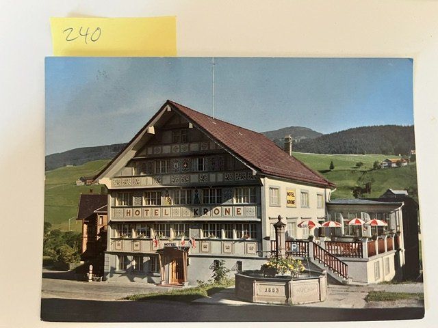 Ansichtskarten: Ansichtskarte Hotel Krone Urnäs 9107 AR , 1972 – Gebraucht aus Niederwil AG von dahu75