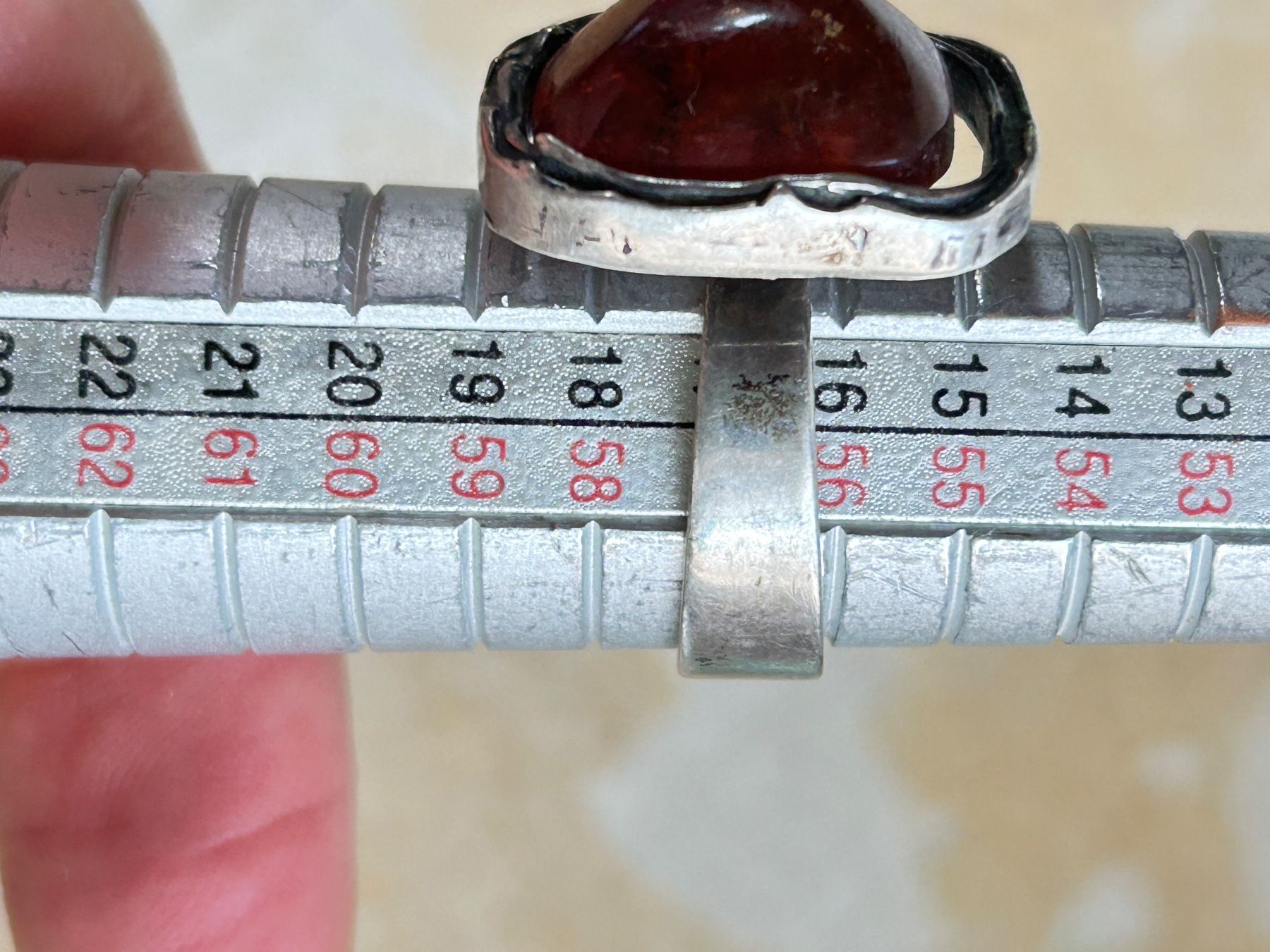 Anelli: Vintage Silberring Bernstein (55) – Usato da Dittingen venduto da Bellevista 7