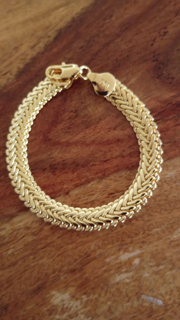 Bracelets: Vergoldete Armband mit 18 Karat – Neuf avec emballage d'origine à St.Gallen par Viki3 1