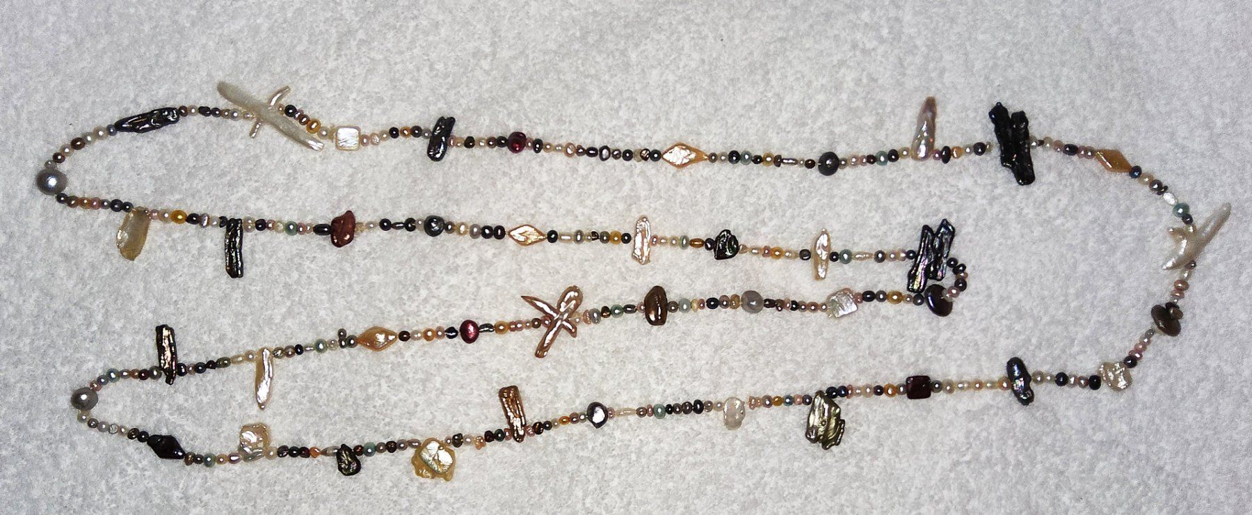 Perle (finte): Tolle rare Perlenkette - verschiedene Arten Perlen - 1970er – Usato da Thalwil venduto da freespirit-jp 2