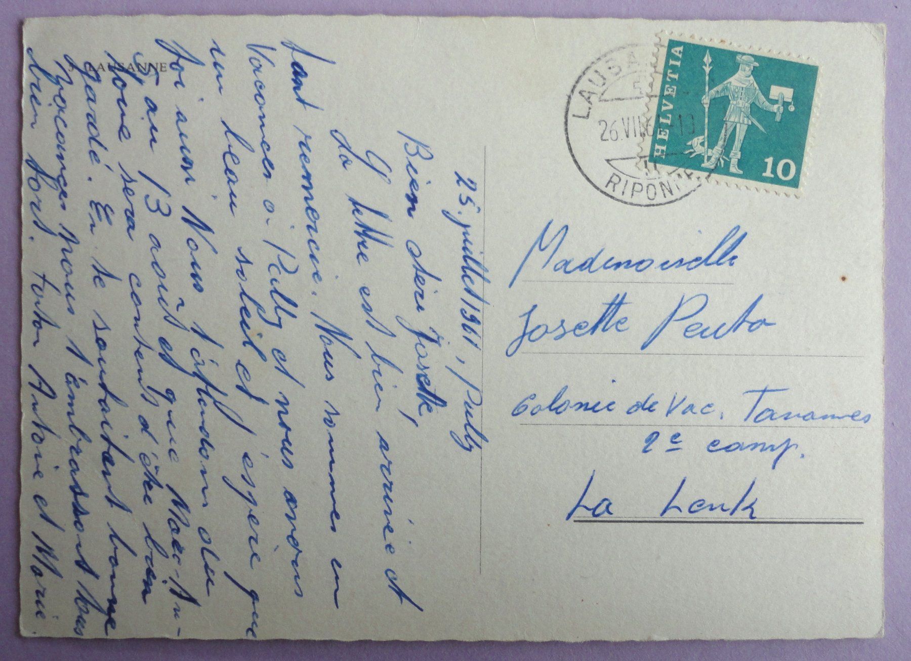 Cartes postales: Lausanne – D'occasion à Fétigny par Billy2miny 1