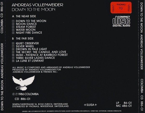 CD: Andreas Vollenweider - Down to the Moon – Usato da Unterbäch venduto da jaqila 1