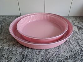 2x runde glas Trateformen, Backblech
