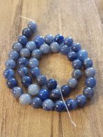1 Strang natürlicher blauer Aventurin-Steinperlen, 8 mm