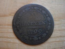 (P2) Helvetische Republik 1 Batzen 1799