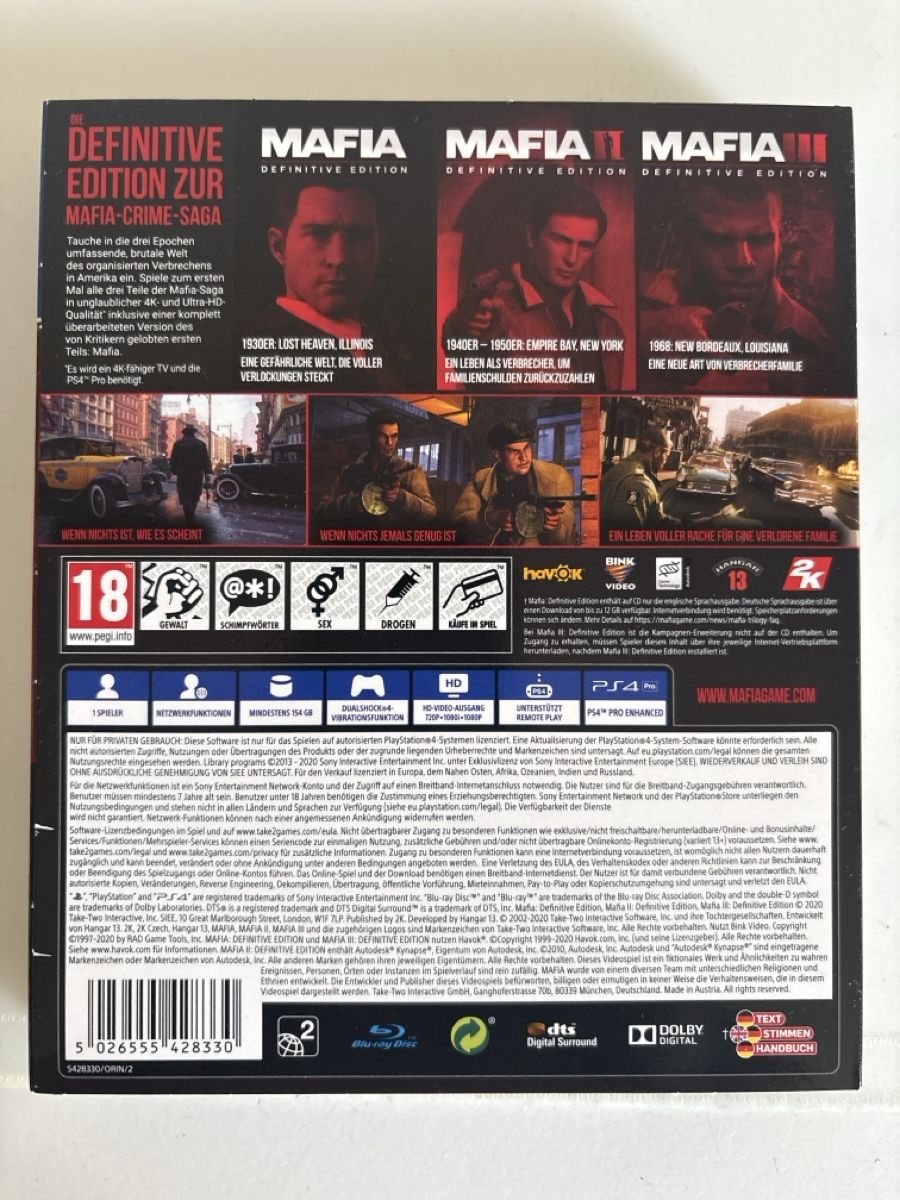 Sony Jeux: Mafia Trilogy NEU – Neuf (Voir description) à Niederbuchsiten par nig_yhz6 1