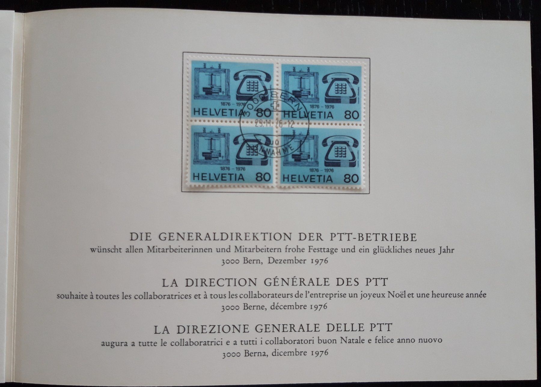 Tutti i francobolli: PTT Karten 1976 und 1977 – Usato da Buus venduto da papillon098 1