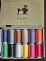 Buntes Nähgarn, Set mit 12 Spulen, Neu!