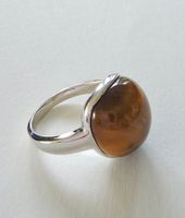 Moderner Tigerauge Silberring (925) - NEU