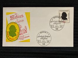 BRD 1974 illustrierter FDC Friedrich G. Klopstock SStpl Bonn