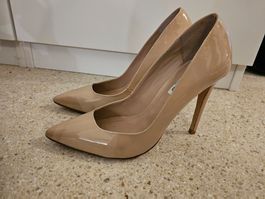 Escarpins Dune London beige verni, élégants