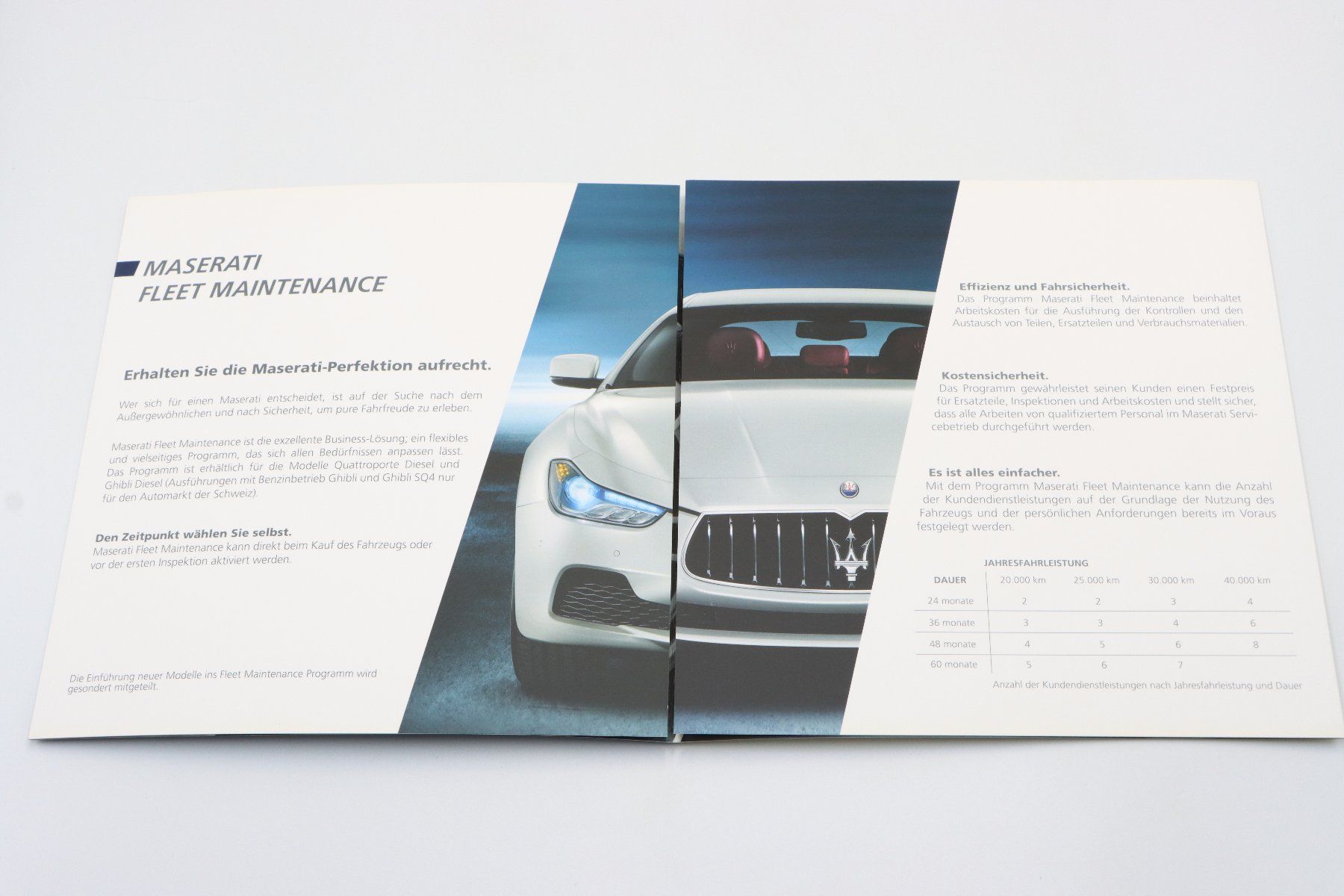 Maserati Documenti: Maserati Maintenance / Service Programm Prospekt 2014 – Usato da Bühl b.Aarberg venduto da Collectorpassions 2