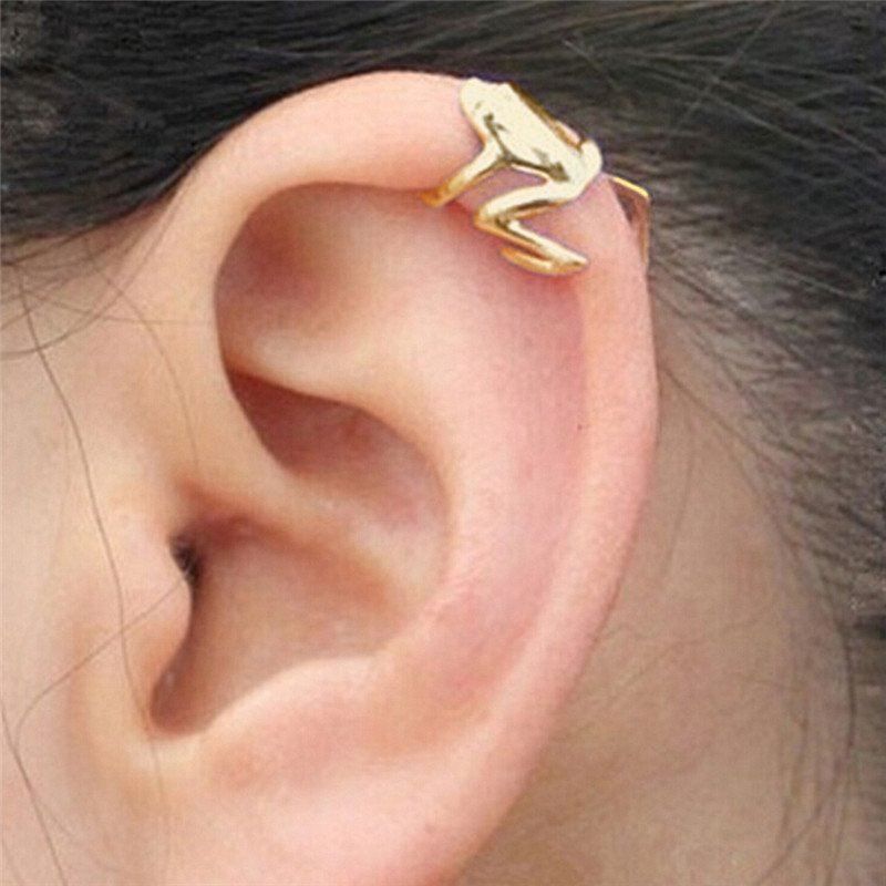 Ohrringe & -stecker: 1 Frosch Ohrring  gold oder silberfarben – Neu und originalverpackt aus Ibach von chaemilochhobbygarte 1