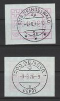 ATM A3-A4_1. SERIE ATM der Schweiz_ET-VOLLSTEMPEL 9.8.76 !!