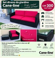 Set divano da giardino Cane-line in rattan nero