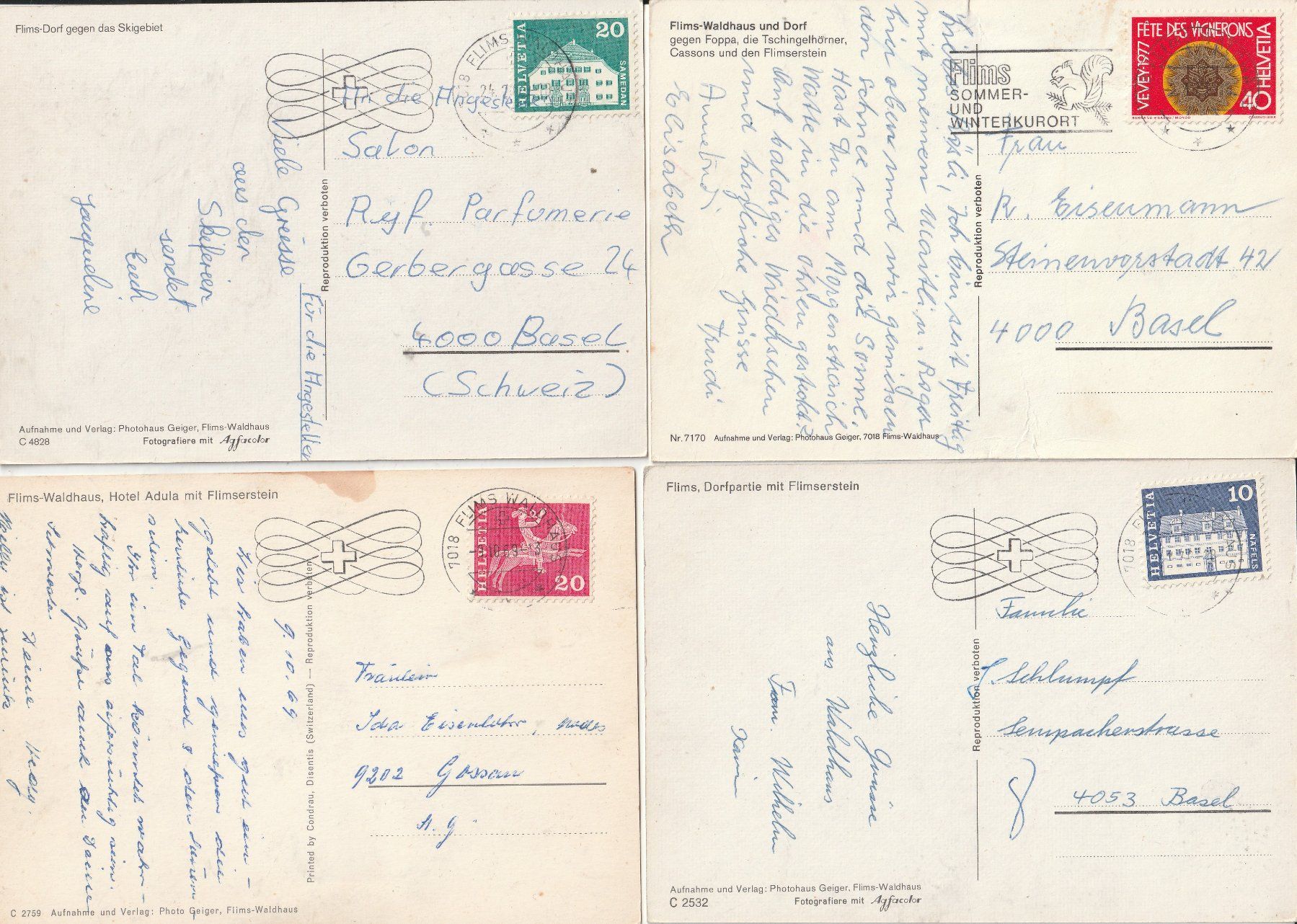 Cartoline postali: 10 Karten Flims-Laax-Falera – Usato da Lumbrein venduto da made02 5