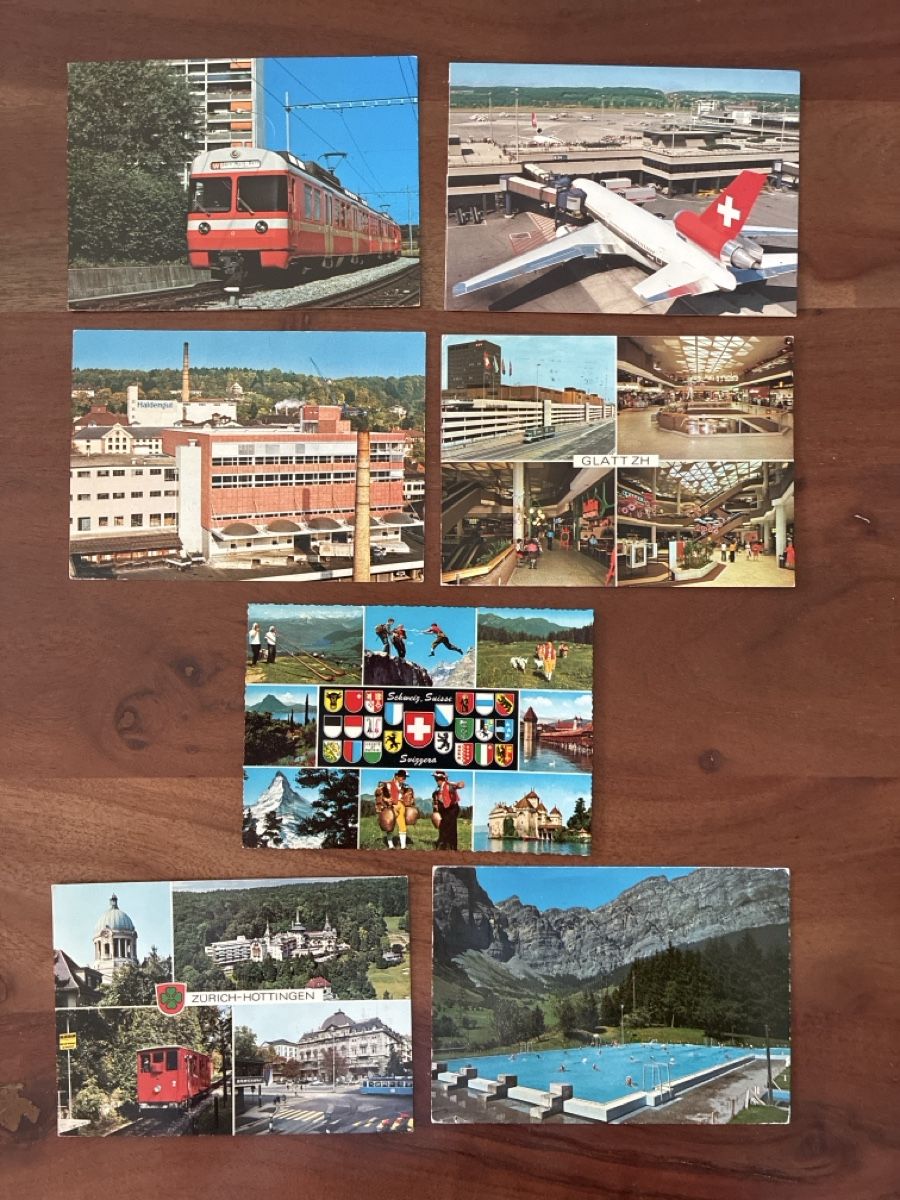 Cartoline postali: 15 Ansichtskarten Schweiz Überraschungs Paket 92 – Usato da Oftringen venduto da Cla.vD.74