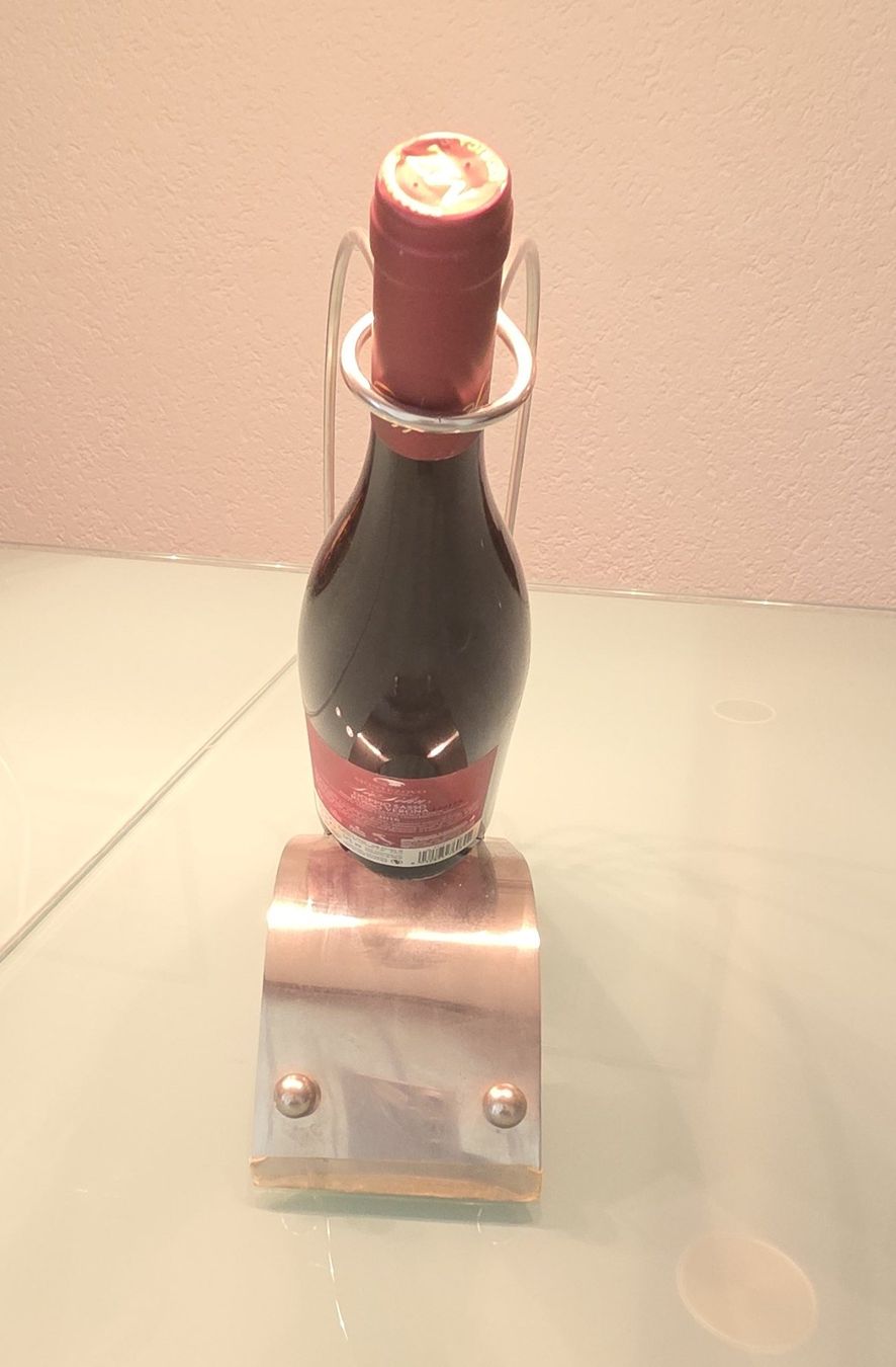 Portabottiglie: Moderner Flaschenhalter, Weinregal aus Chrom – Nuovo (secondo la descrizione) da Oensingen venduto da Urs0127 2