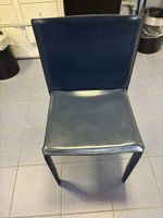 Stuhl Cattelan Italia Leder dunkelblau gebraucht 4 Stk.