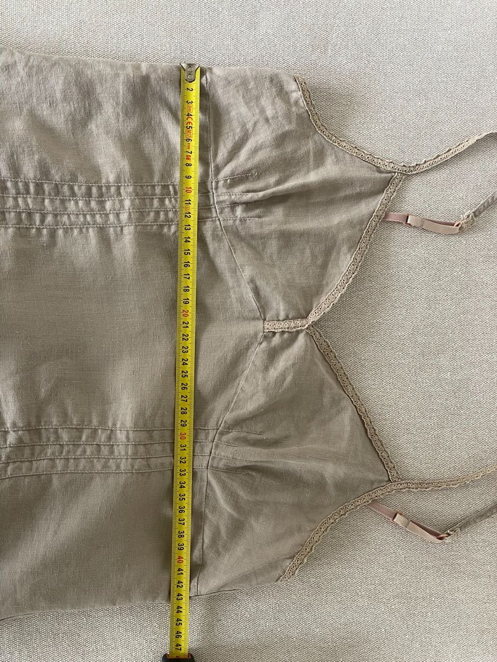 Top: Débardeur 100% lin 38 beige – Usato da Lausanne venduto da mg_e 3