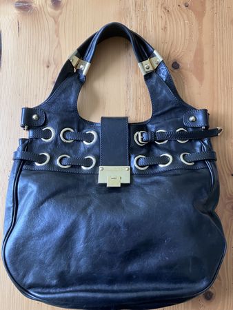Jimmy Choo Handtasche, Schwarz, Top Zustand, Leder! (52)