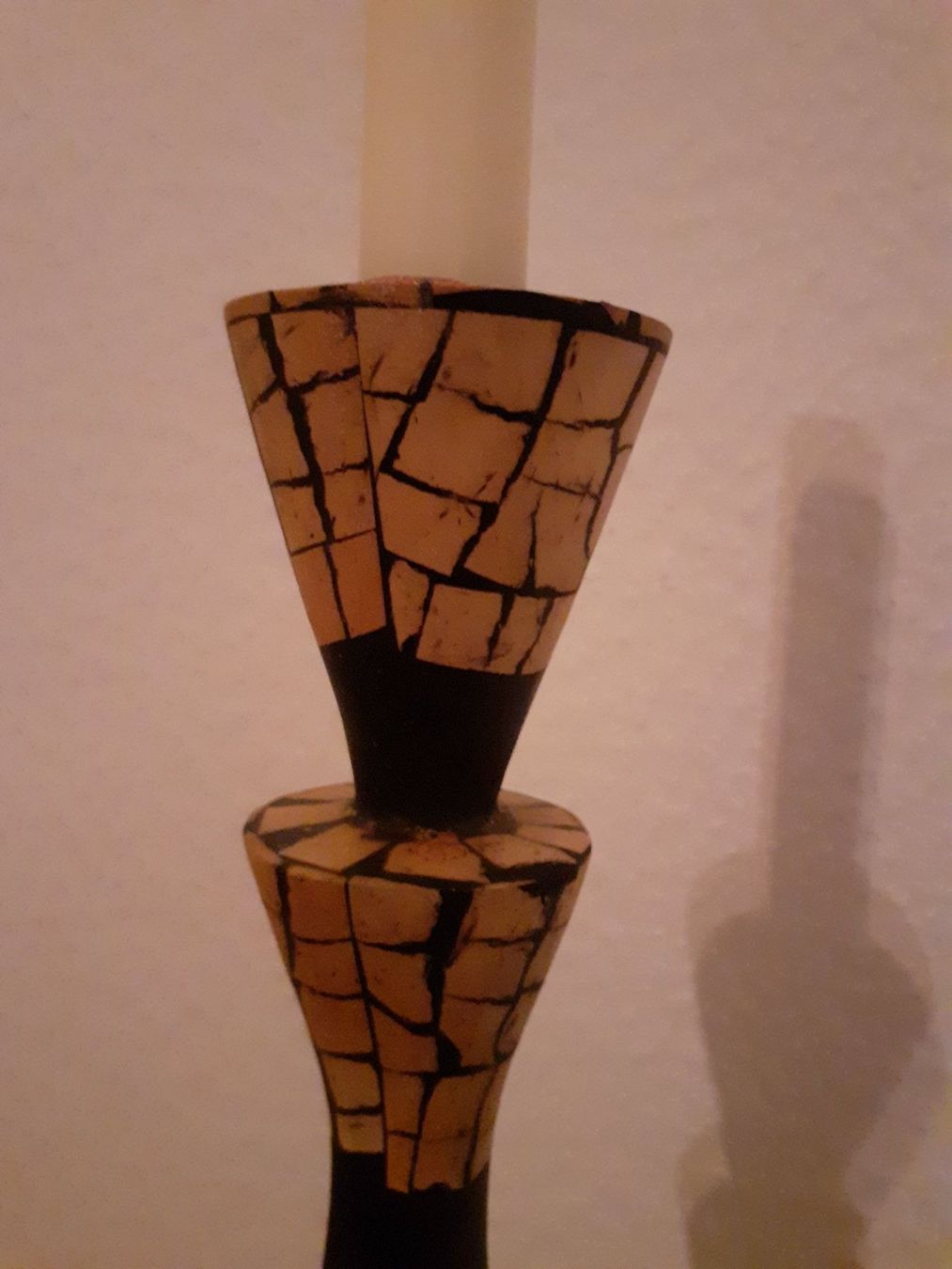 Kerzenständer: Origineller Kerzenständer aus Holz – Gebraucht aus Basel von Christallina 1