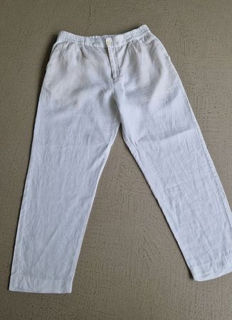 Leinenhose in weiss von Zara, Grösse M