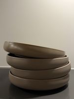 Steinzeug-Geschirrset braun – 22-teilig