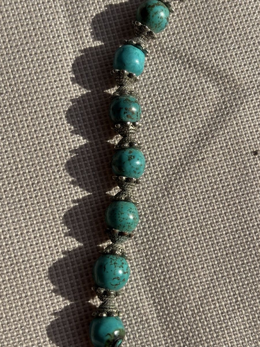 Catenine: Türkis Kette im Tibet Design – Usato da Brütten venduto da Swerman1984 3