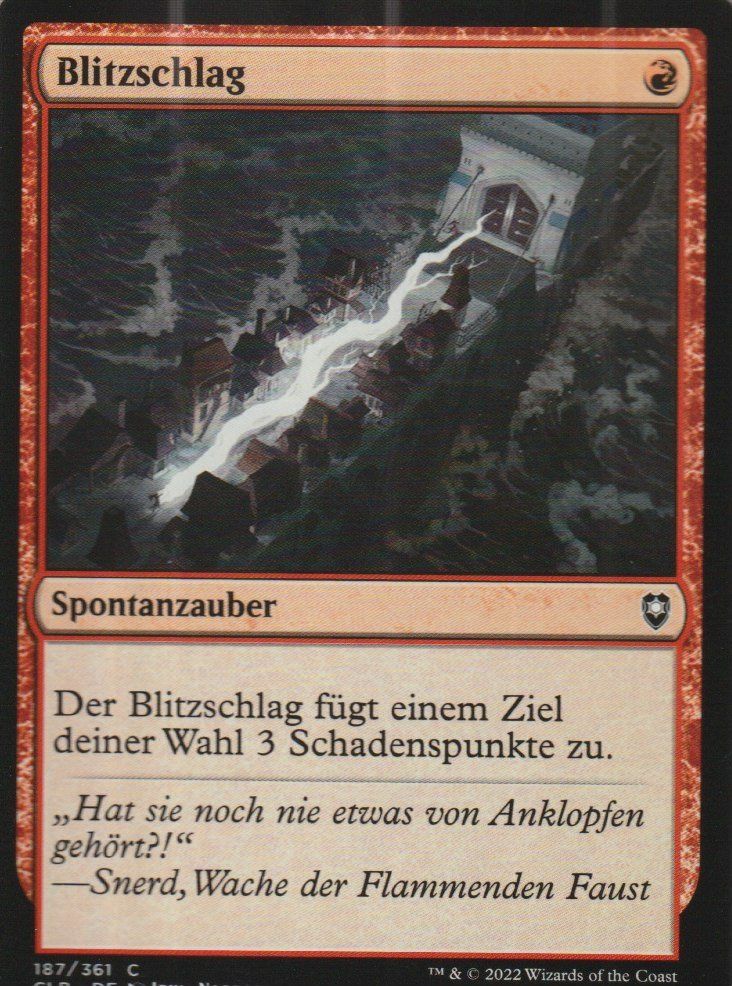 Magic The Gathering Carte collezionabili: TCG Magic The Gathering MTG CLB 187 Blitzschlag – Nuovo (secondo la descrizione) da Vezia venduto da Aquarius_Age