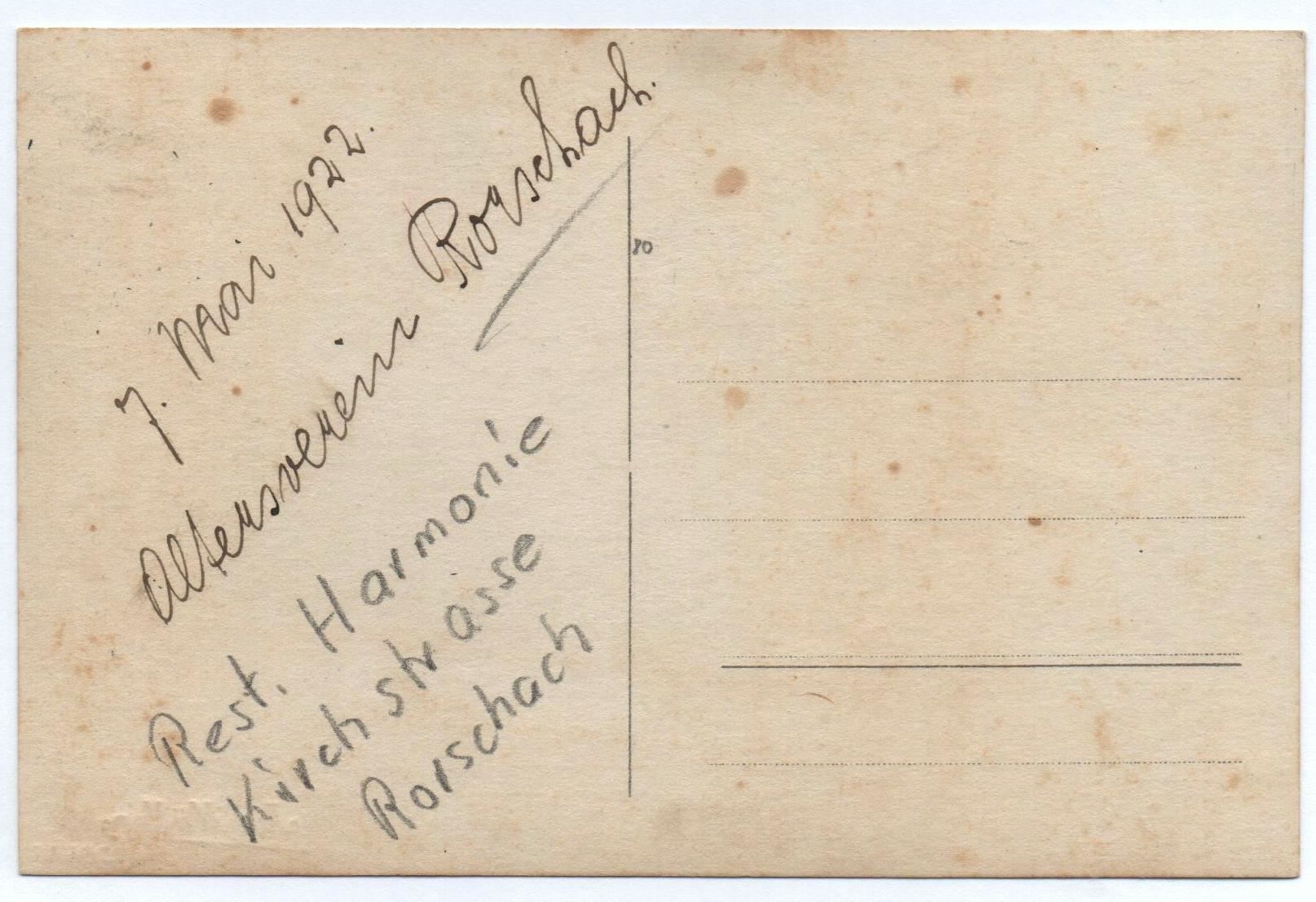Cartoline postali: RORSCHACH Kirchstrasse - Restaurant Harmonie - Bus – Nuovo (secondo la descrizione) da Jona venduto da philajona 1