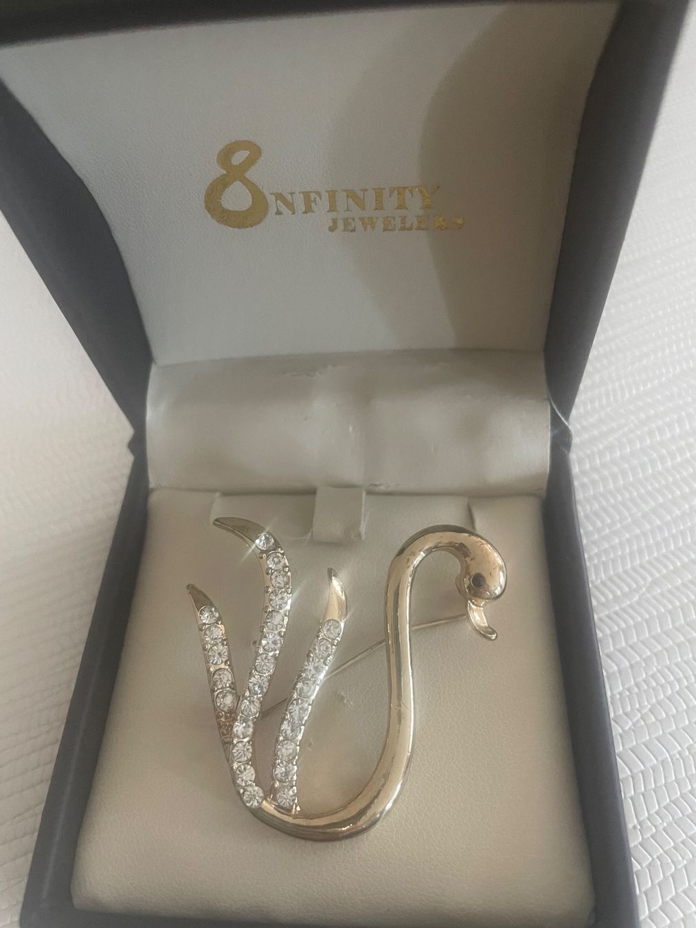 Spille & Fermagli: Brosche - goldener Schwan – Usato da Minusio venduto da Pink222
