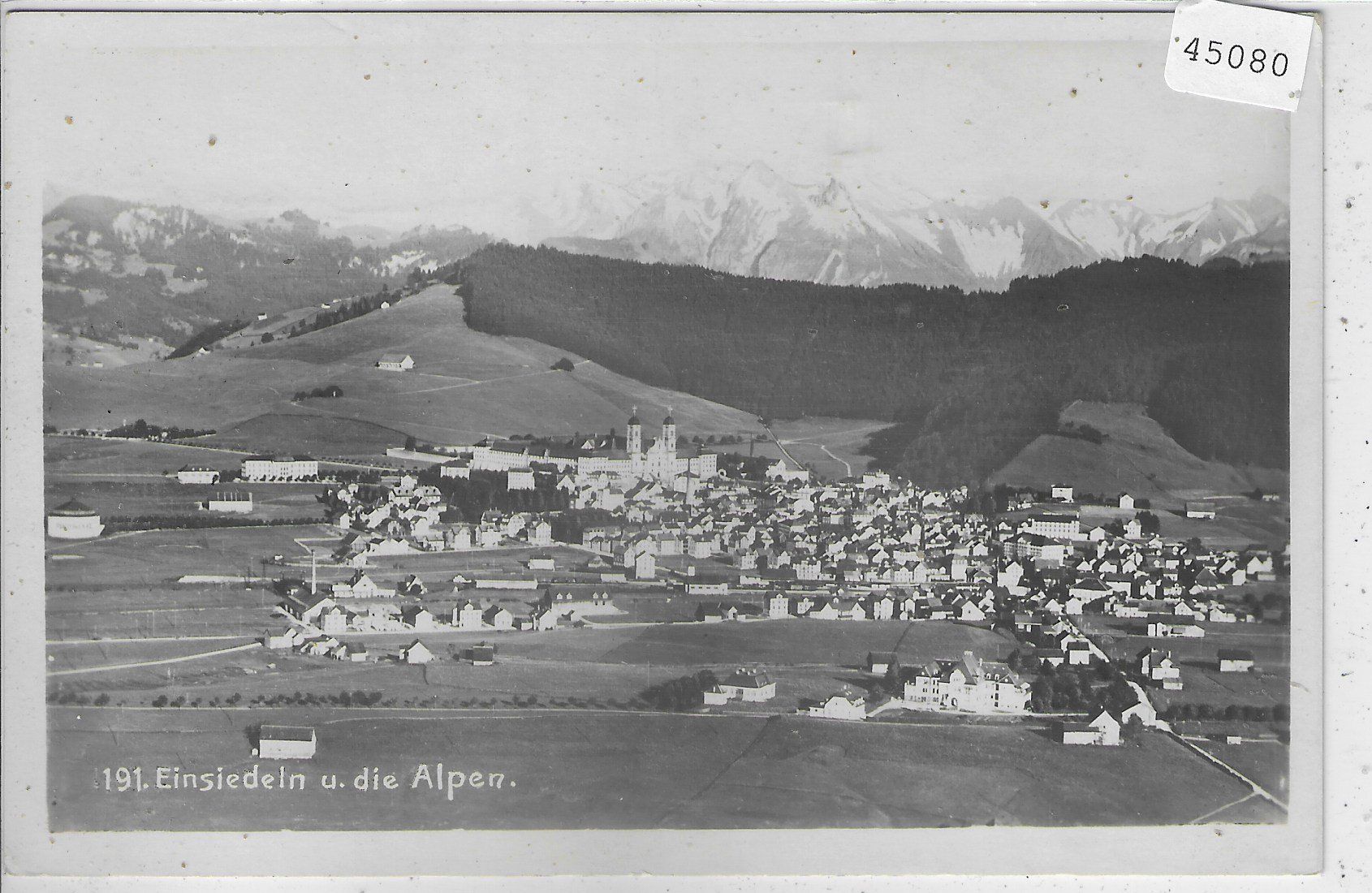 Cartoline postali: Einsiedeln und die Alpen – Usato da Ettingen venduto da Kartenplanet