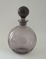 Carafe / Bouteille Design Vintage Verre Fumé avec Bouchon