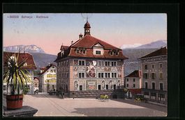 AK Schwyz, Partie am Rathaus, 1918