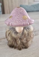 Deko Figur Zwerg/Pilz mit Bart lila 