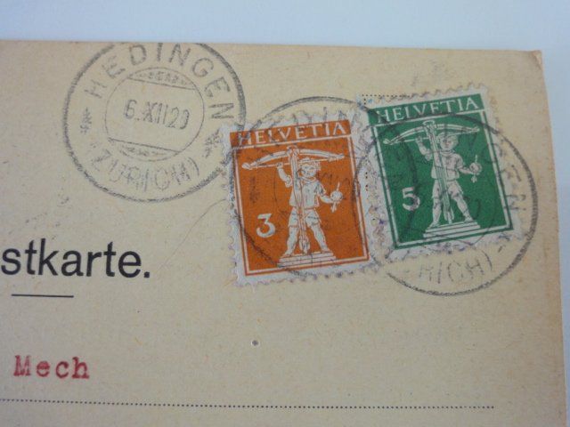 Alle Briefmarken: 2 Stück Postkarten 1920 und 1921 - ab CHF 1.00 – Gebraucht aus Wilen b. Wollerau von 4banger 2