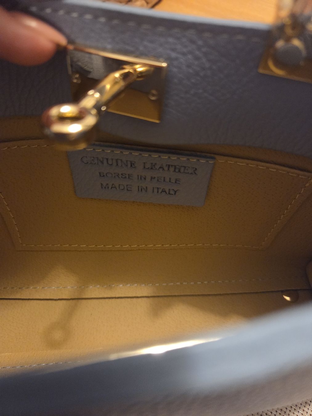 Borse da donna: Elegante Ledertasche taubenblau – Usato da Dänikon ZH venduto da FicusLyrata 3