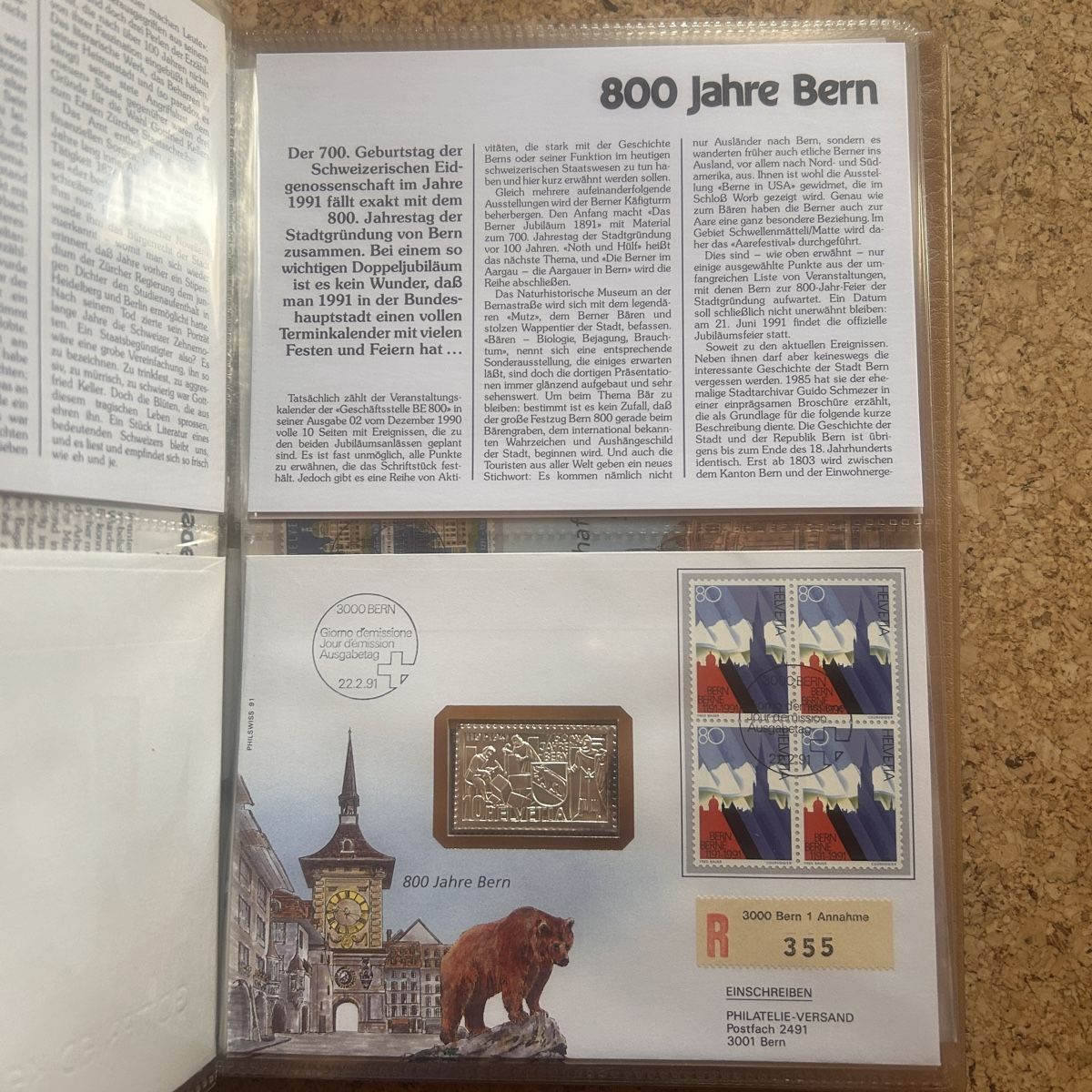 Tutti i francobolli: Sonderbriefmarken-Set amerika/schweiz/ bern etc – Usato da Laufen venduto da belleskulptur 4