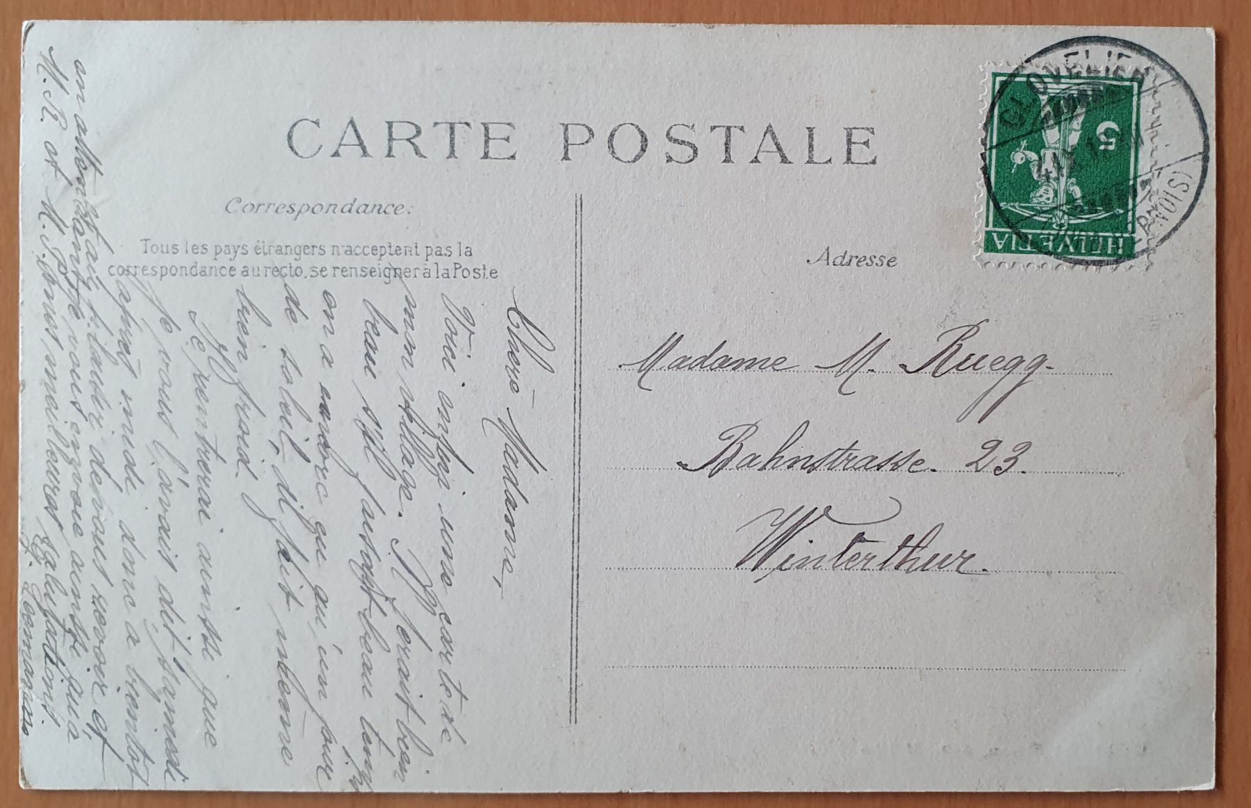 Cartoline postali: Saignelegier - Vue Générale 1912 – Usato da Kreuzlingen venduto da Rschweiz1 1
