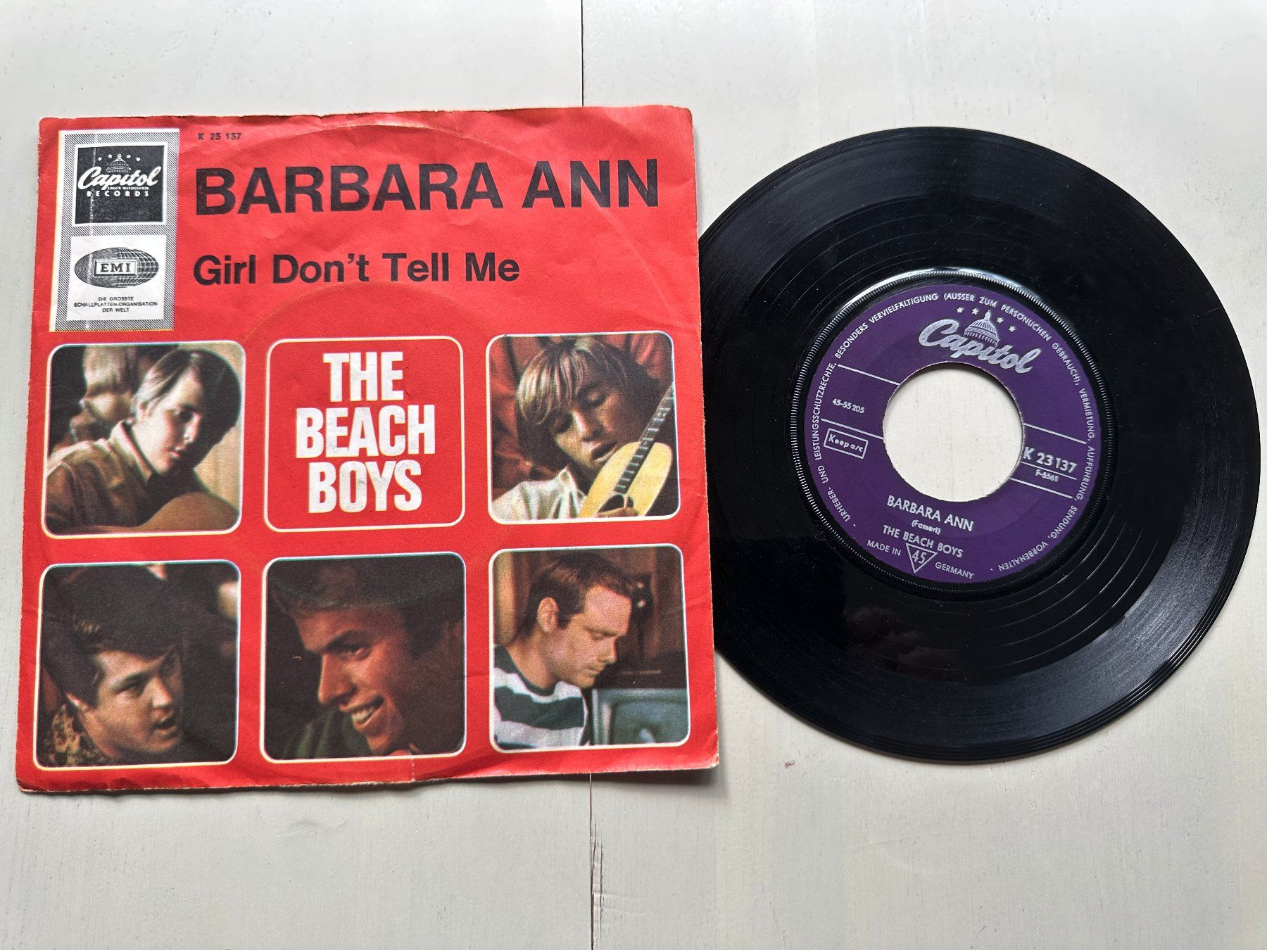 Schallplatten: BEACH BOYS BRIAN WILSON tolle Single Kult BARBARA ANN diff – Gebraucht aus Basel von Partridge 1