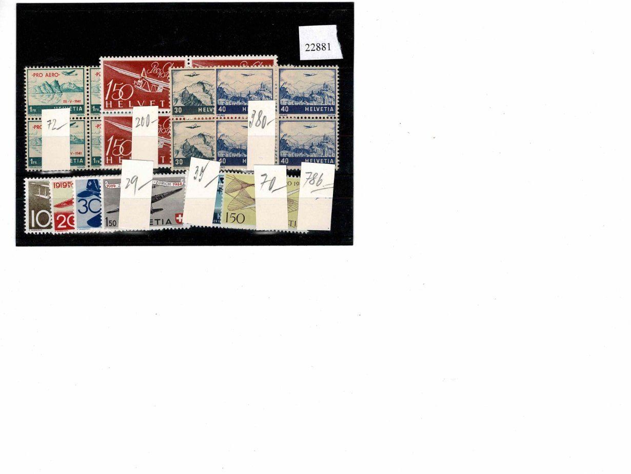 Alle Briefmarken: Luftpost Los ** – Neu (gemäss Beschreibung) aus Lausanne von Whorvath