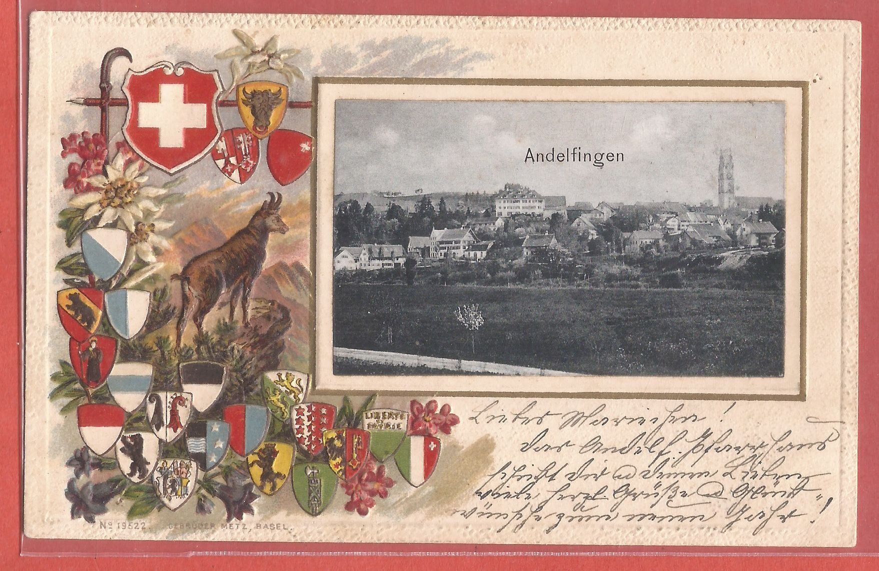 Cartoline postali: Andelfingen - Prägekarte 1904 – Usato da Fislisbach venduto da Porano