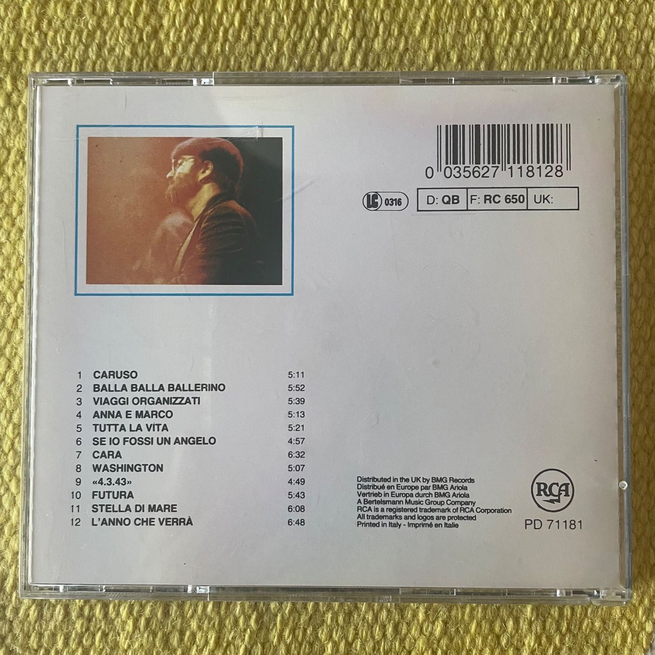 CDs: LUCIO DALLA-DALLAMERICARUSO86 – D'occasion à Rorschacherberg par CD-Roli 1
