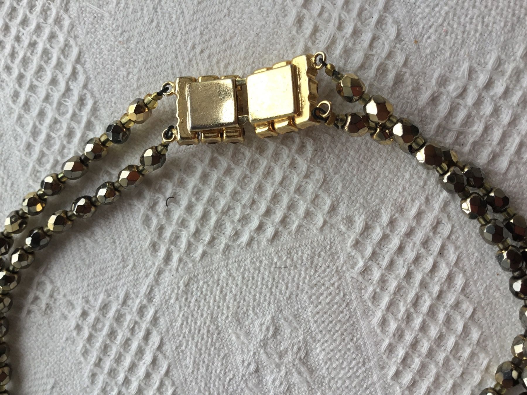Catenine: Antike doppelte Gold- Glasglitzerkette – Usato da St. Gallen venduto da chamilla 3