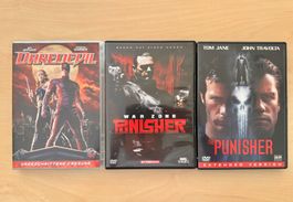 DVD 3x Daredevil + PUNISHER 1+2 War Zone