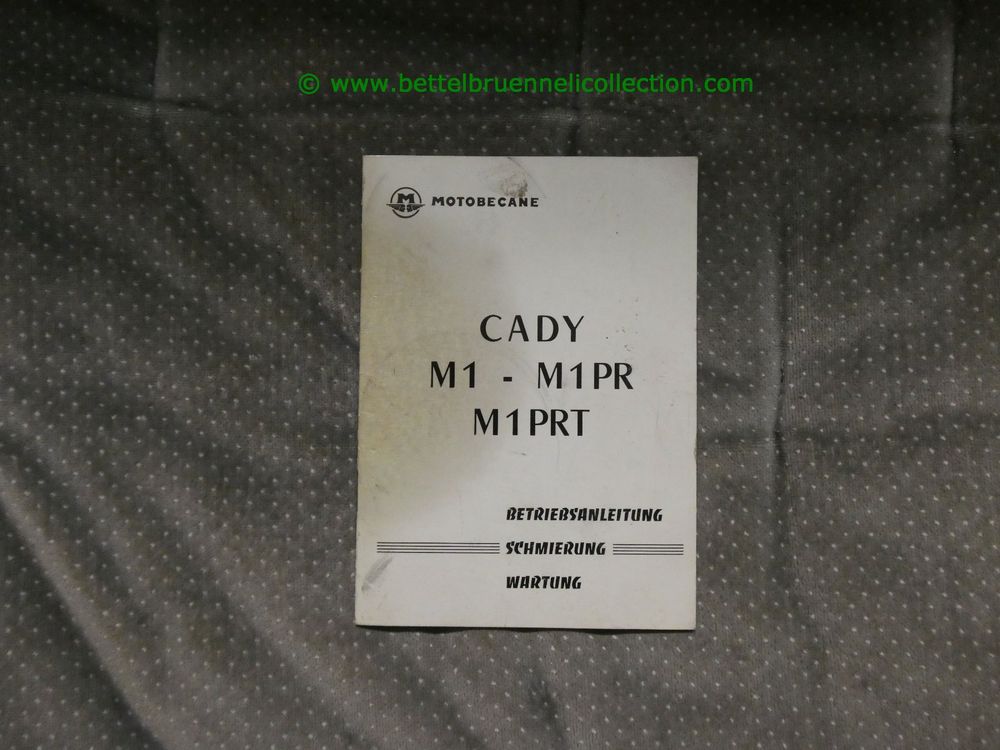 Motobécane Cady/M1/M1PR/M1PRT 1972 Betriebsanleitung deutsch (Gebraucht ...